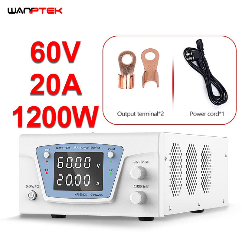 High Power 60V 20A Bench Power Supply - แหล่งจ่ายไฟฟ้ากระแสตรง Wanptek Lab ปรับได้ 60V 10A