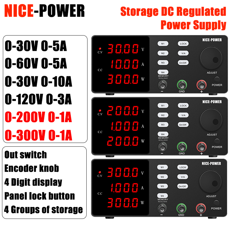 Switching Dc Power Supply 300V 1A - NICE-POWER 200V/300V 1A แหล่งจ่ายไฟ DC 30V10A
