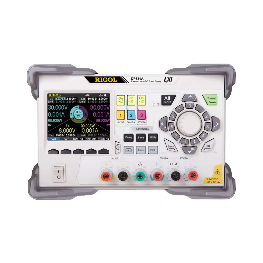 Linear Dc Power Supply Triple Output - DP831A แหล่งจ่ายไฟฟ้ากระแสตรงแบบเชิงเส้นที่ตั้งโปรแกรมได้สามช่องสัญญาณ 160 วัตต์ อุปกรณ์สำหรับห้องปฏิบัติการแบบตั้งโต๊ะที่มีความแม่นยำสูง