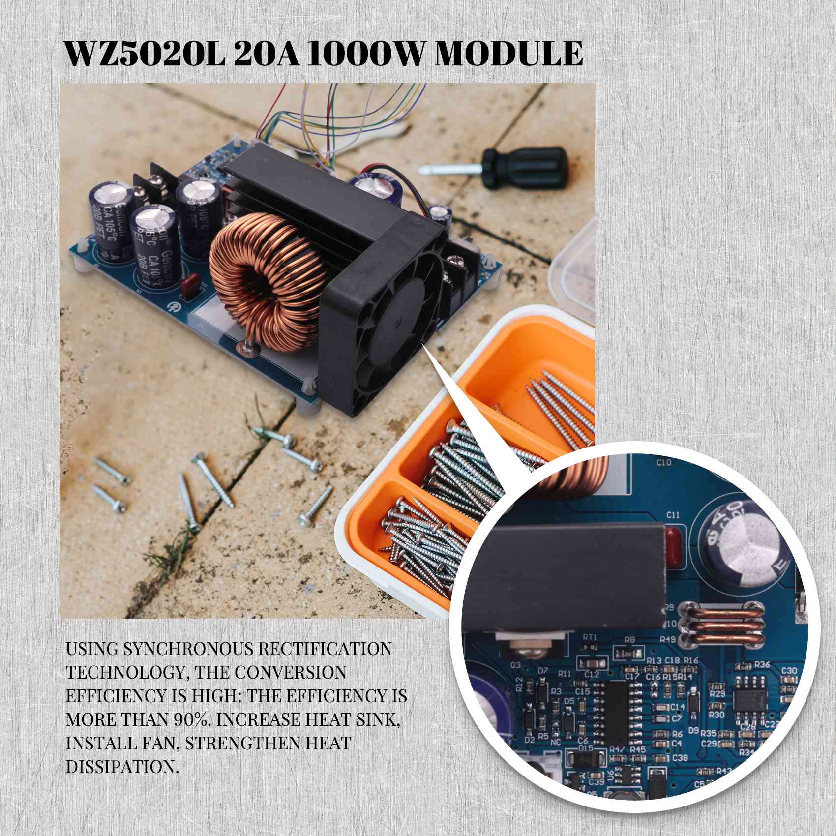 Step Down Dc Power Supply Module 1000W - โมดูลแปลงไฟแบบ DC-DC รุ่น AC18 (รับประกัน) WZ5020L