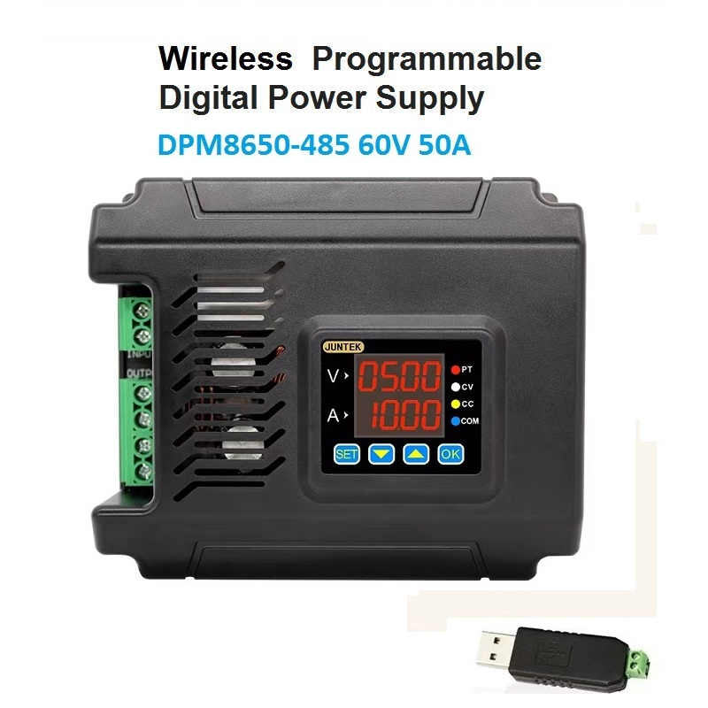 Programmable Dc Power Supply 60V 10A - JUNTEK DPM8650 60V 50A 485โวลต์มิเตอร์ DC-DC