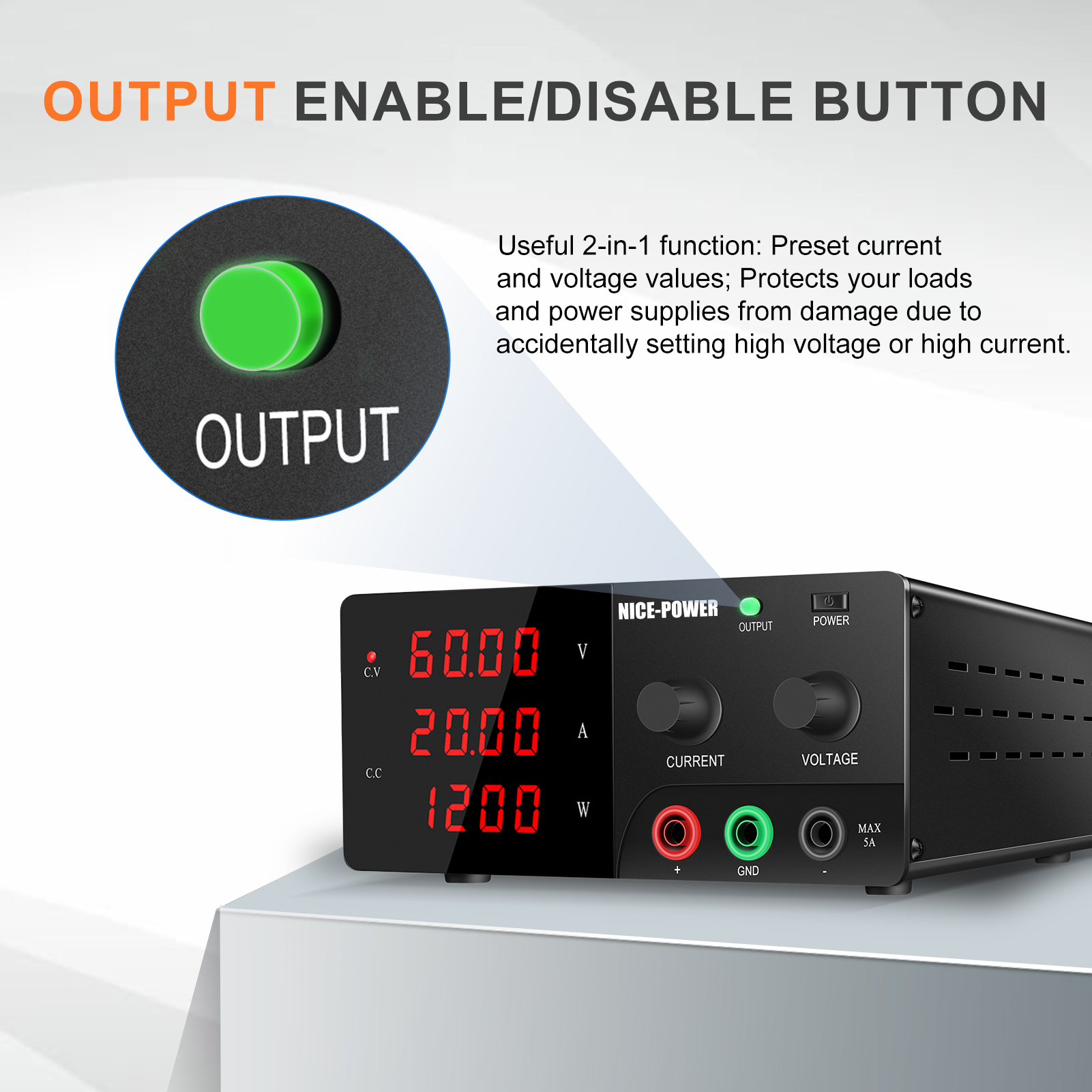 NICE-POWER 60V 20A แหล่งจ่ายไฟ - High Power 60V 20A Bench Power Supply บทวิจารณ์และราคา