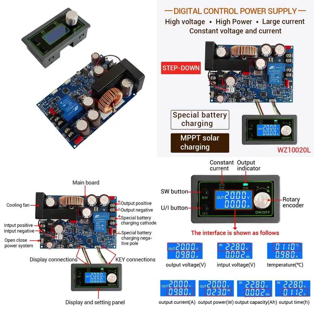 โมดูลดีซีบัค 100V 1000W แรงดัน - Step Down Dc Power Supply Module 1000W บทวิจารณ์และราคา