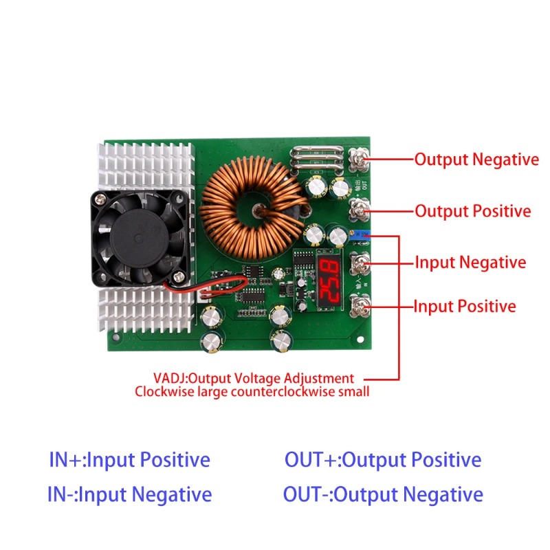 1000W 50A DC-DC บัคคอนเวอร์เตอ - Step Down Dc Power Supply Module 1000W บทวิจารณ์และราคา